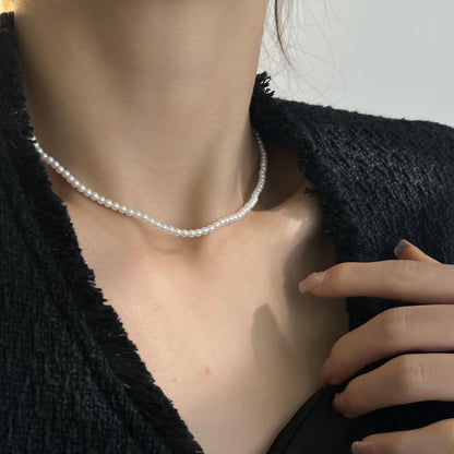 Women's Pearl Twin Sterling Sier Light Luxury Necklaces