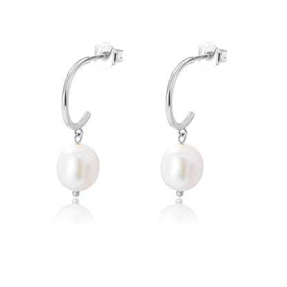 Women's Sterling Sier Irregular Freshwater Pearl Ear Earrings