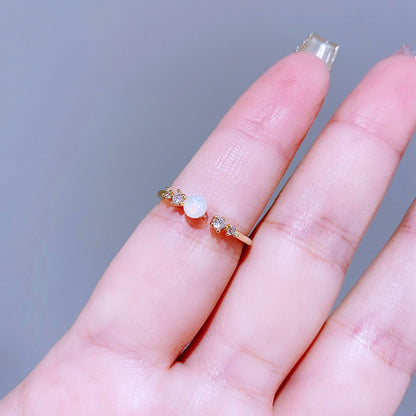 Quality Moonstone Natural Opal Open Trendy Rings