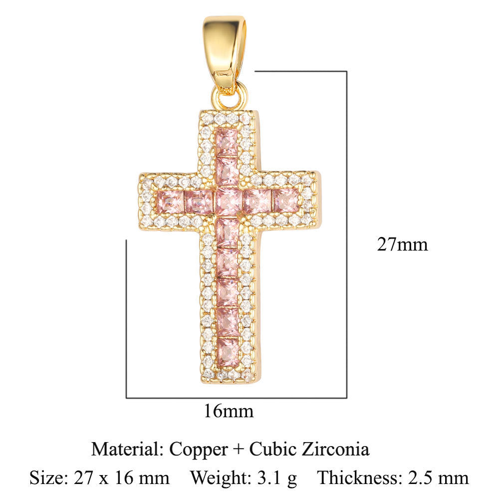 Zirconium Copper Micro Inlaid Zircon Ornament Pendants