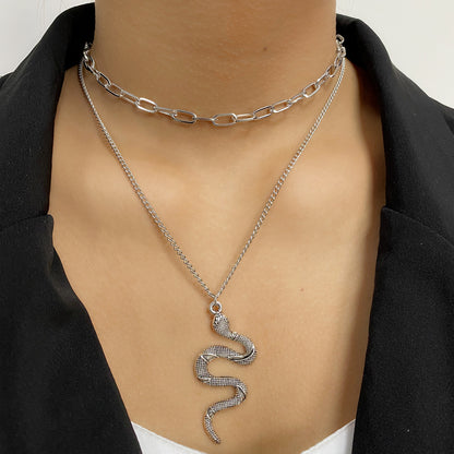 Punk Chain Snake Design Street Hip Hop Necklaces