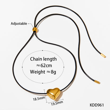 Rope Stainless Steel Simple Style Fashion Exaggerated Hollow Five-pointed Necklaces