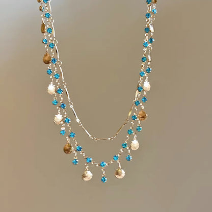 Daughter Of The Sea Blue Zircon Necklaces