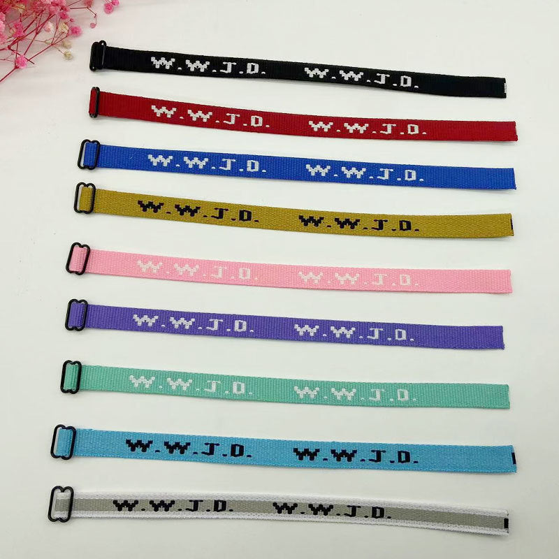 Letter Jacquard Printed Wrist Strap Ribbon Bracelets