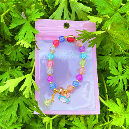 Children's Flower Colored Glaze Beads Cartoon Jewelry Bracelets