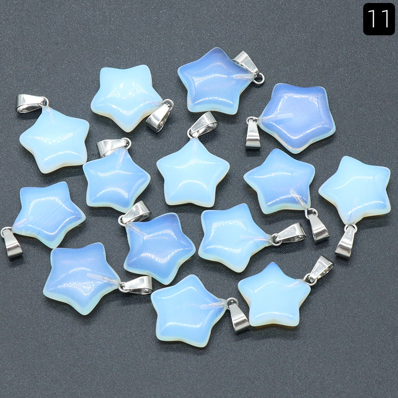 Beautiful Five-pointed Star Natural Stone Accessories Pendants