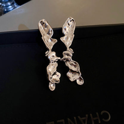 Needle Zircon Pearl Geometric Fashion Design Earrings