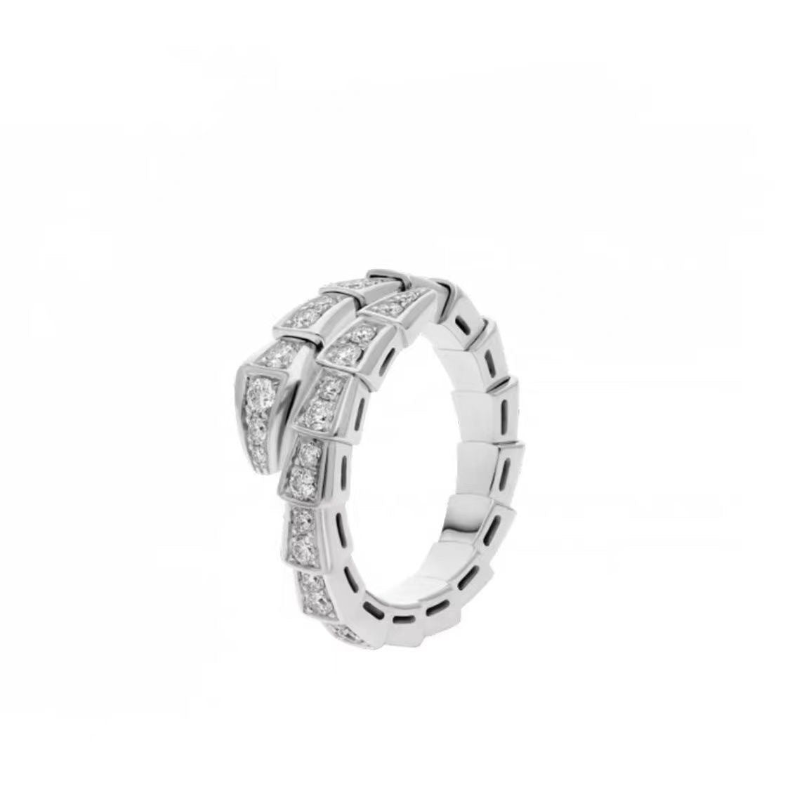 Full Diamond Open Snake Female Fashion Rings