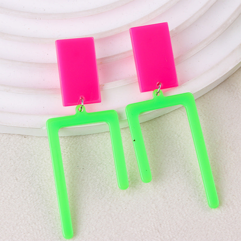 Women's Design Sense Irregular Geometric Acrylic Trendy Earrings