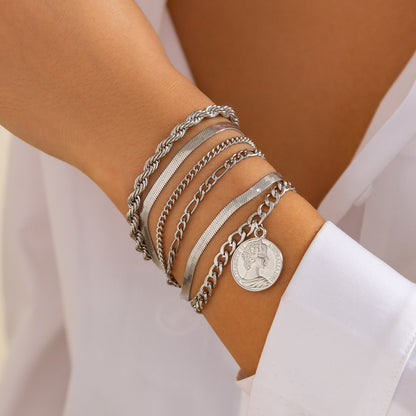 Elegant Imitation Pearl Twin Suit Style Bracelets