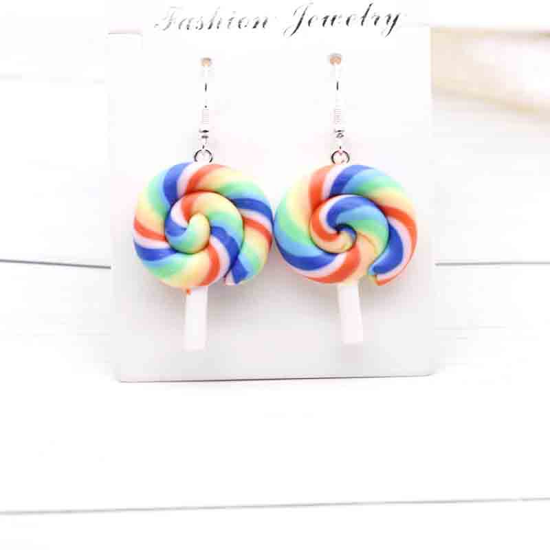 Ice Cream Candy Drink Resin Homemade Earrings