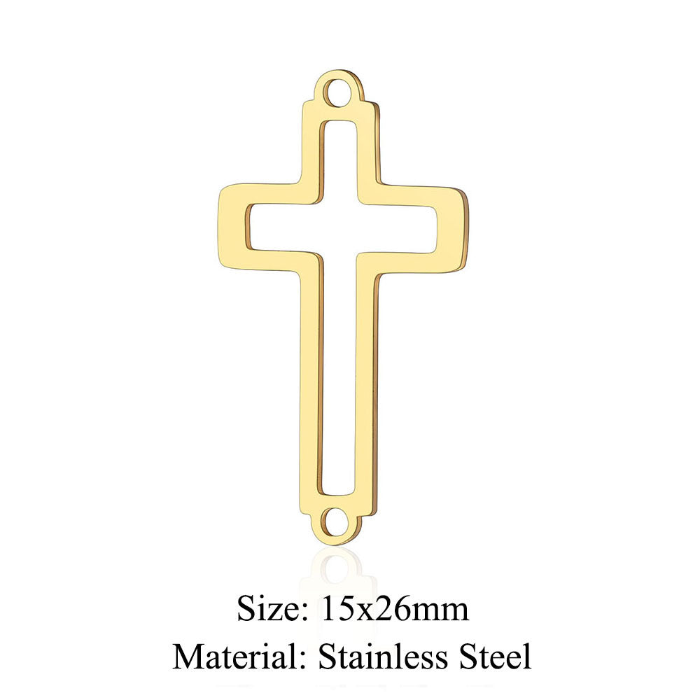 Titanium Steel Hollow Cross Crown Holy Device Pendants