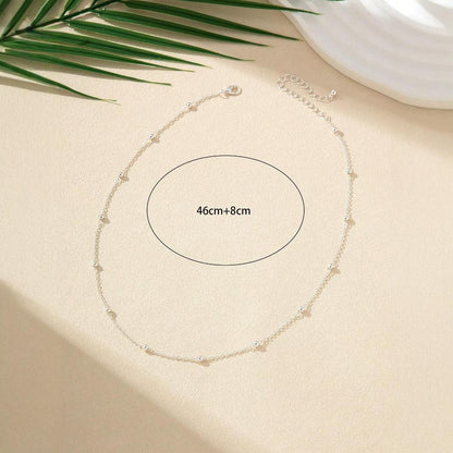Temperament Wild Fresh Round Beads Chain Necklaces