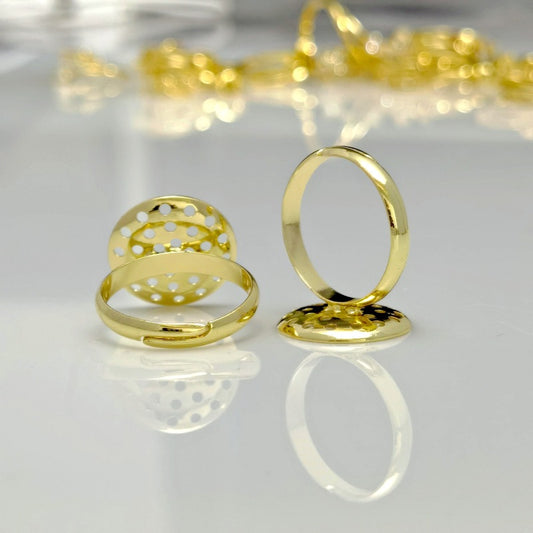 Style Setting Gold-plated Copper European Standard Rings