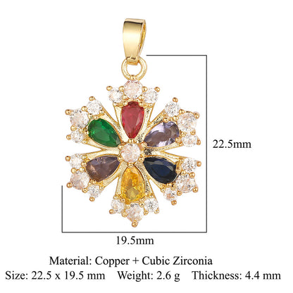 Luxury Color Zirconium Leaves Flower Four-leaf Clover Grape Cherry Necklaces