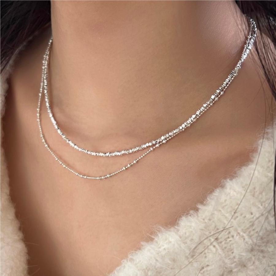 Fan Korean Style Sterling Sier Small Necklaces