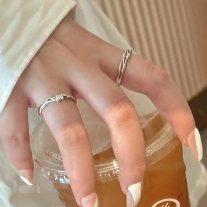 Women's Light Luxury Romantic Design High-grade Open Rings