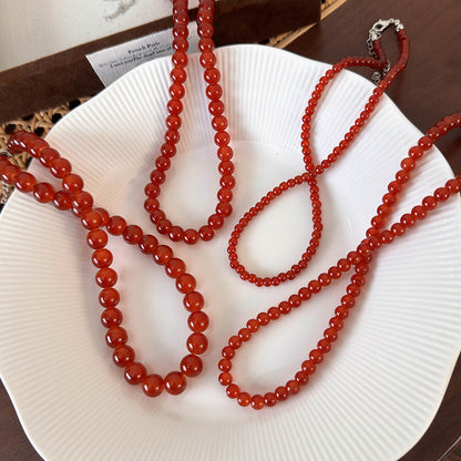 Chinese Style Red Beaded Accessories High Necklaces