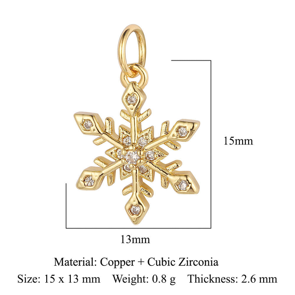 Copper Zircon Whale Dragonfly Ornament Accessories Pendants