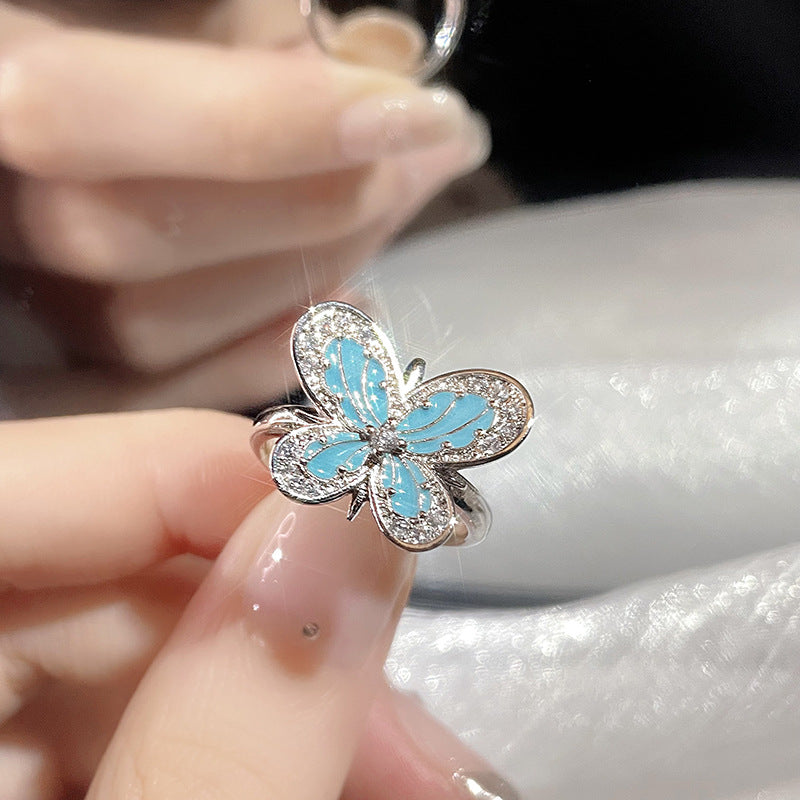 Series Open Full Rhinestone Zircon Fashion Rings