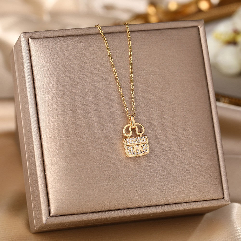 Women's Steel Ornament Design High-grade Light Luxury Necklaces