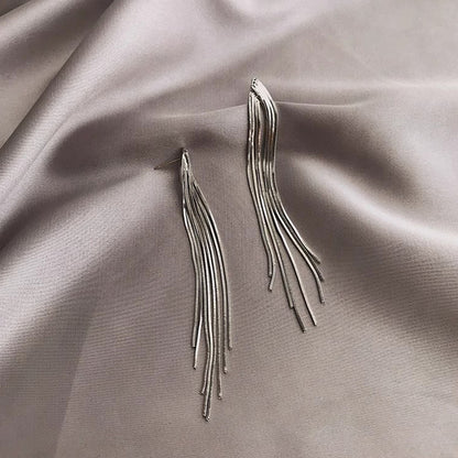 Korean Style Fashionable Long Elegant Advanced Earrings