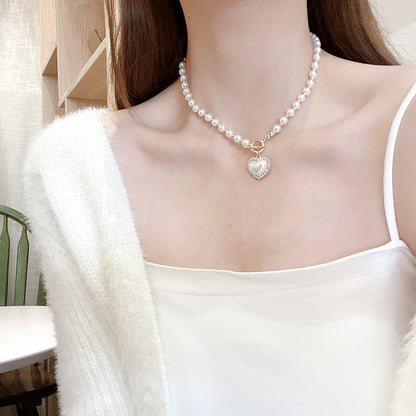 Women's Heart Fashionable Simple Niche Design Clavicle Necklaces