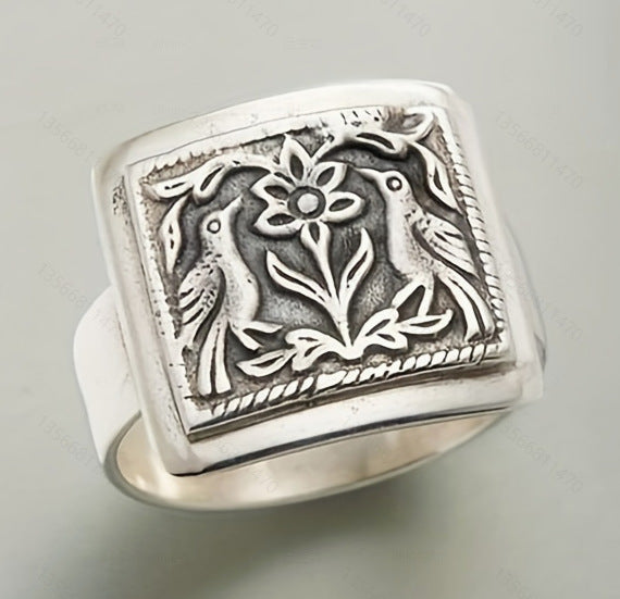 Bohemian Retro Bird Flower Fashion Party Rings