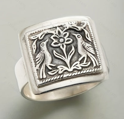 Bohemian Retro Bird Flower Fashion Party Rings