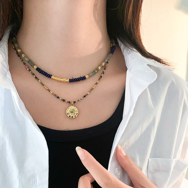 Women's High-grade Sweater Chain Stacked Wear Chinese Pendants