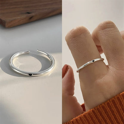 Sterling Sier Female Style Niche High-grade Index Rings