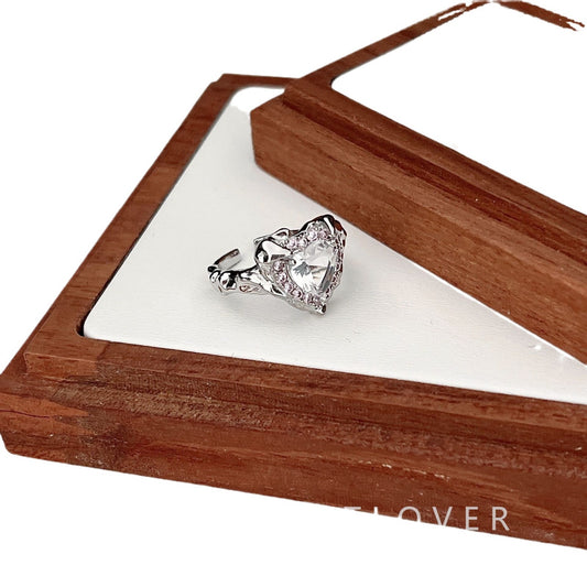 Style Geometric Heart Shape Opening Affordable Luxury Rings
