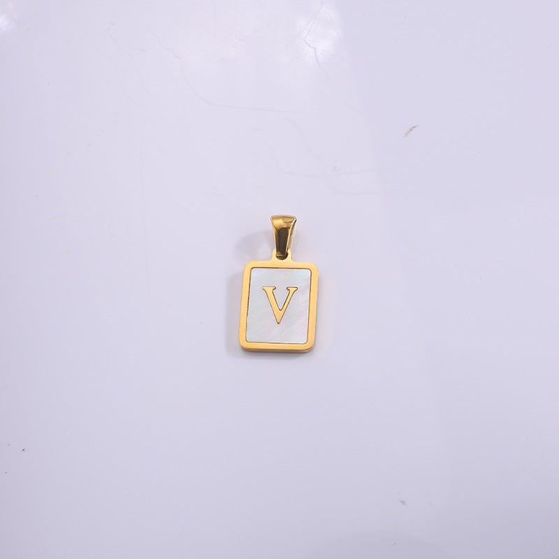 Fashion Real Gold Plated Letter Female Pendants