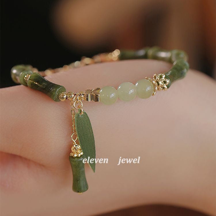 Women's Your Natural Stone Olive Jade Light Luxury Bracelets