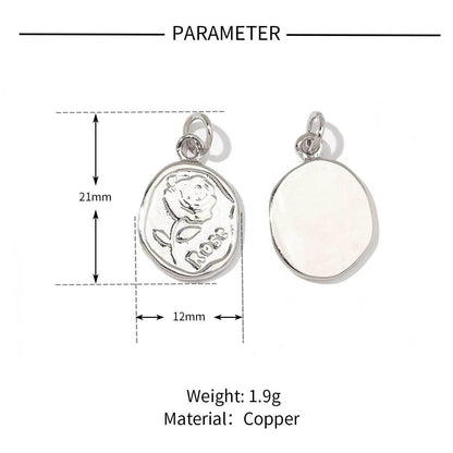 Rose Female Eternal Butterfly Real Gold Copper Pendants