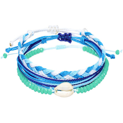 Style Shell Wax Line Hand Weaving Bracelets