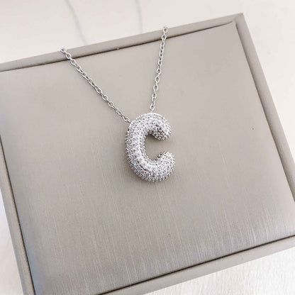 Women's Letter Hip Hop Full Zircon Exquisite Necklaces