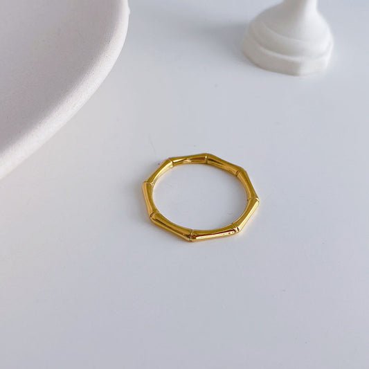 Bamboo Bone Knuckle Tail Design Light Luxury Rings