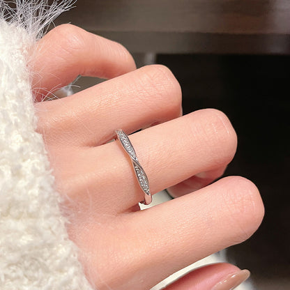 Simple Fashion Open Suit Full Rhinestone Rings