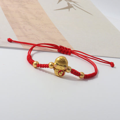 Year Of Snake Woven Love Holding Rabbit Spirit Bracelets