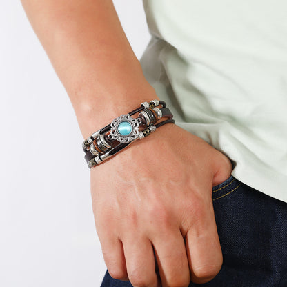 Retro Ethnic Style Turquoise Cat's Eye Bracelets