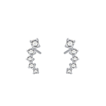 Women's Meteor For Small Gang Drill Inlaid Zircon Earrings