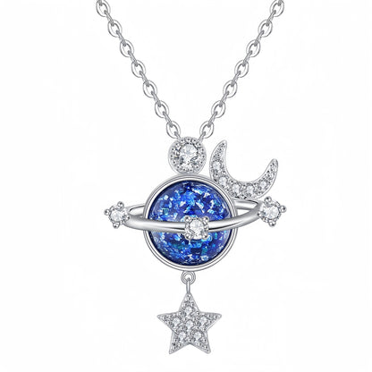 Universe Star Simple Niche Design Moon Necklaces