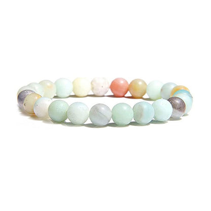 Volcanic Rock Tigereye Pink Crystal Stretch Bracelets