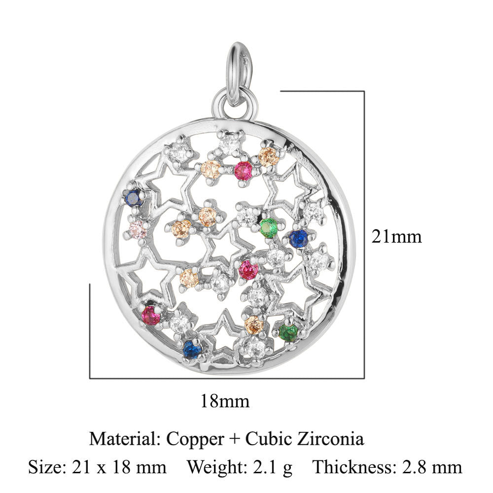 Copper Zircon Whale Dragonfly Ornament Accessories Pendants