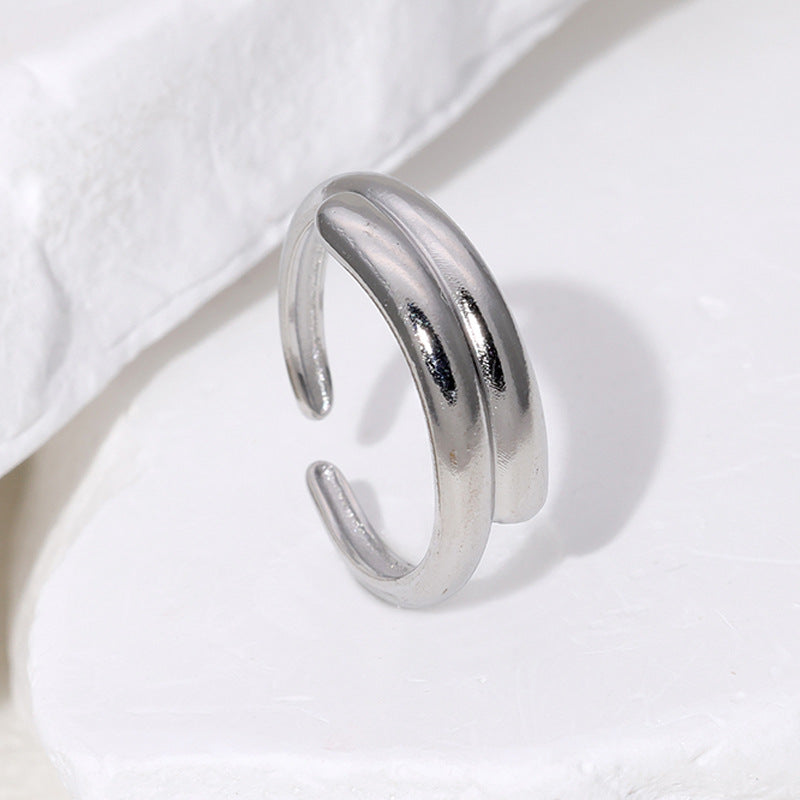 Style Stainless Steel Open Minimalist High-grade Rings