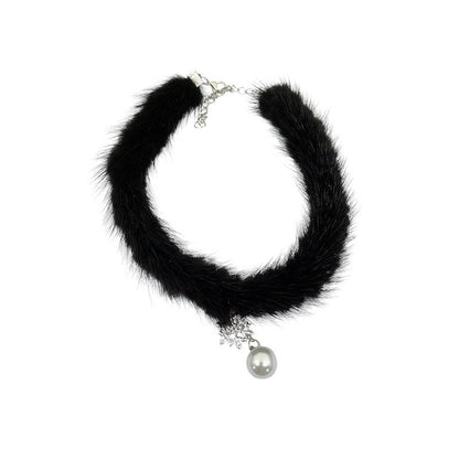 Women's White Fur Collar Light Luxury Minority Neck Necklaces