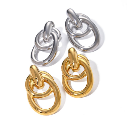 Gold Stainless Retro Winding Fashion Simple Rings