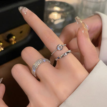 Cold Style Simple Light Luxury Open Female Design High Rings