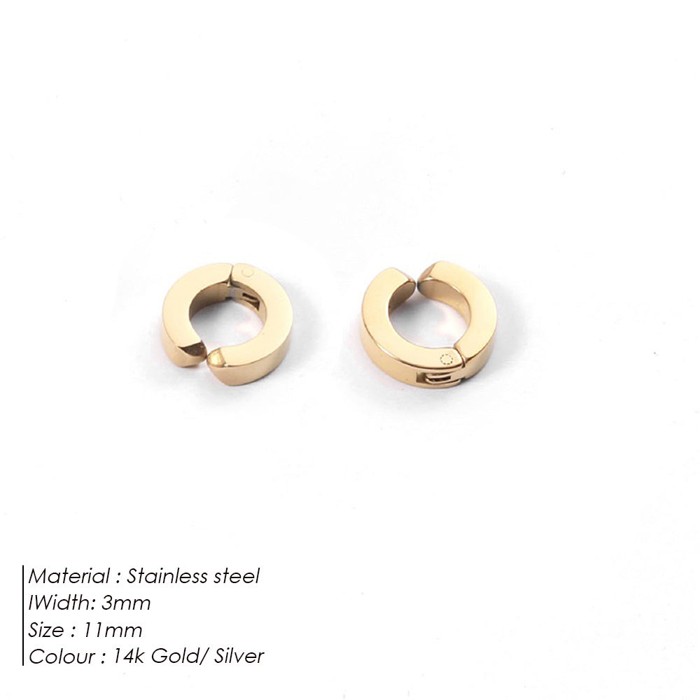 Stainless Steel Ear Gold Plated Jewelry Earrings